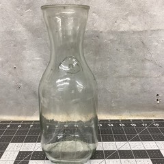 Paul Masson Since 1852 Embossed Glass Milk Bottle Carafe Decanter Vintage