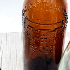 Lot of 13 Atq Vtg Colored Green Clear Amber Wine Beer Booze Bottles Decor