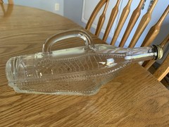 Vintage London Winery Horizontal Glass Wine Bottle & Screw Cap Bottle Empty