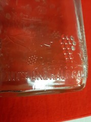 Garrett&rsquo;s American Wines 1/2 Gal Bottle Embossed Grapes & Eagle 10&Prime; tall Vintage