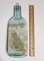 Glass Wine Bottle Wall Art – Candoni Pinot Grigio – 12&Prime;x4.5&Prime;