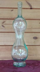ITALIAN ART GLASS WINE BOTTLE DECORATION 22&Prime;H X 4-3/4&Prime; DIA. MARKED SVE A 3LT