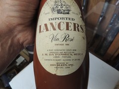 Vintage Imported Lancers Bottles Empty Set Of (4)