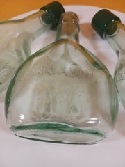 Set Of 3 Almaden Pony 187 ML Bottles Vineyards Green Glass