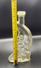 Vintage Moon & Star Glass Decanter Smiling Face Celestial Bottle Retro Barware