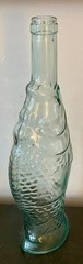 Light Aqua Pescevino Fish Wine Bottle
