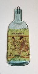 Glass Wine Bottle Wall Art – Candoni Pinot Grigio – 12&Prime;x4.5&Prime;