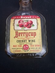 Vintage Berrycup Cherry Wine Bottle 2/5 Pint