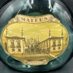 Mateus Green Glass Bottle Labels 1 Pt 9 oz Sogrape Rose Wine Portugal Vintage