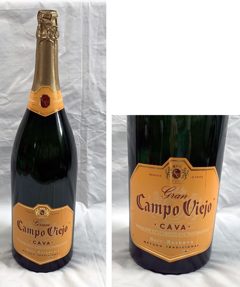 Sealed Empty Gran Campo Viejo Cava Brut Reserva Bottle Display Dummy 3 Liter