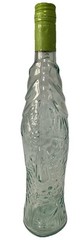 Vintage Glass Wine Fish Bottle Light Green 75CL 3 55mm App-12.5”Tall Empty