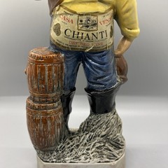Casa Vento Figural Wine Bottle Made in Italy Collectors Item 82 Stickered Pirate