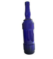 *Vintage Cobalt Blue Wine Glass Decorative Bottle 12.5&Prime;