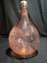 Vintage Casadis Milano Pink Jus De Fruits Pink Glass Jug Bottle Decanter 2L