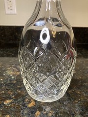 Vintage Diamond Cut Glass Decanter London Winery Limited EMPTY Clear Glass