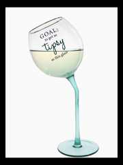PAVILLON 11 OUNCE TIPSY STEMMED WINE GLASS/MOTHER&rsquo;S DAY/ BIRTHDAY GIFT