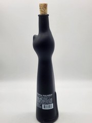 Black Cat Figural German Wine Bottle Satin Glass Mid-century Modern Style 13&Prime;