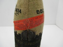Vintage 1978 Barolo Wine Bottle Wrapped in Burlap Empty