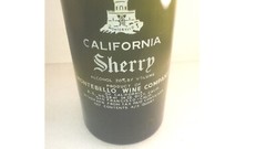 Vintage / California Sherry Wine Bottle / Montebello Wine Company /Emerald Green