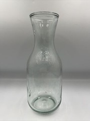 Clear Glass Wine Carafe 10&Prime; Vintage Paul Masson Since 1852, building on front