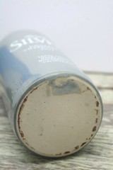 Ceramic Wine Bottle Empty Silver Unoaked Chardonnay Mer Soleil 2011 750ml
