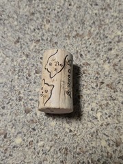 W/Cork! Happy Cat Moselland Green Cat Shaped Glass Wine Bottle 2023 Rheinhessen