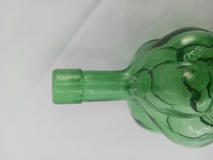 Vintage Original 12&Prime; Grape Cluster Glass Green Wine Bottle Empty Beautiful Decor