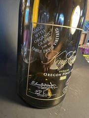 King Estate Domaine Pinot Gris Empty Bottle 2005 3L, 18inches Signed Stamped