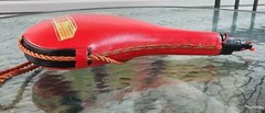 Vintage Viva Red Wine Leather Table Bottle Flask Canteen Made in Spain Rare HTF