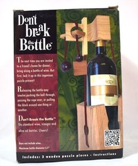 Dont Break The Bottle Ingenious Wooden Puzzle To Lock Up A Gift Wine Bottle NIB