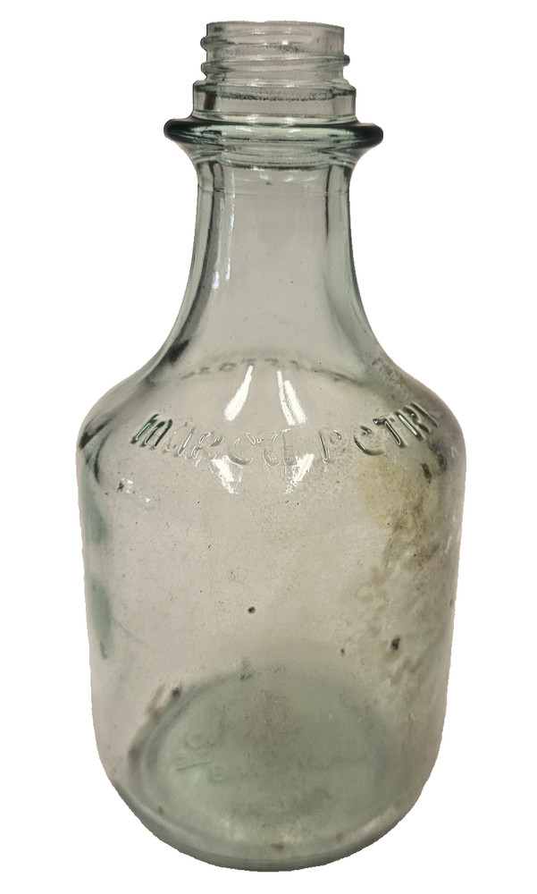 Vintage Marca Petri Pastoso Aqua-Green Wine Bottle