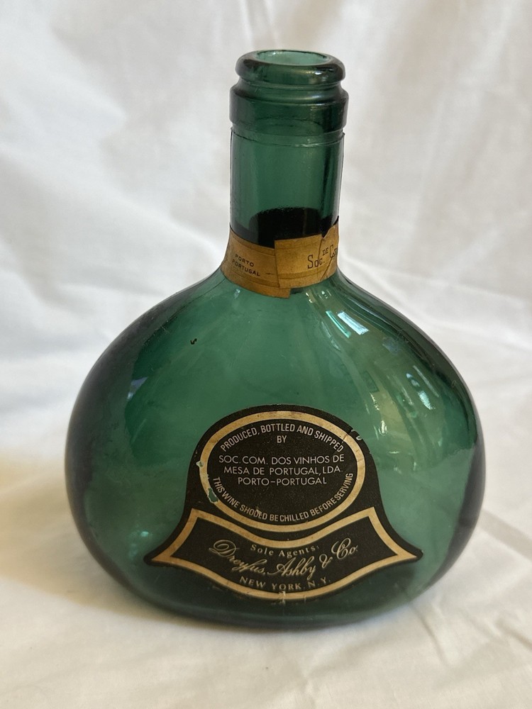 Vintage Mateus Rosé Portugal Green Glass Wine Bottle 375 mL Sogrape Empty