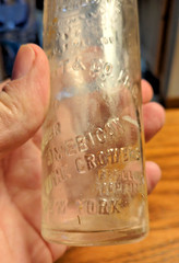 Garrett & Co Virginia Dare wine bottle New York Clear Glass 2/5 Pint Embossed