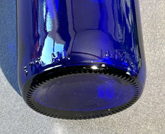 Cobalt Blue Glass Wine Bottle Small 10.75&Prime; Tall, Home Brew, New & Ready to Use!