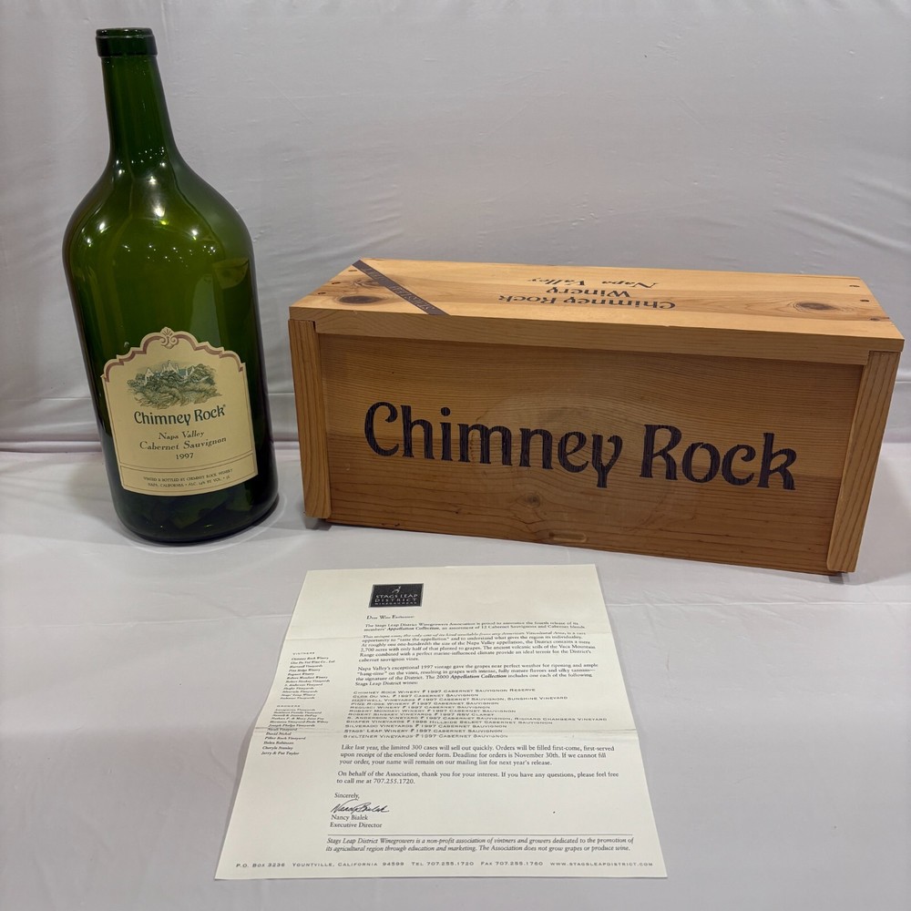 Chimney Rock 1993 3 Liter Magnum Wine Box & Bottle Napa Valley (Empty Bottle)