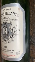 Chateau La Conseillante Wine Bottle Empty 1989 France Collectible 750ml