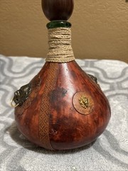 Italian leather wrapped decanter vintage