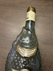 VINTAGE 13”FISH Sculptured Shaped Light Green Glass Wine Bottle Empty Pescevino