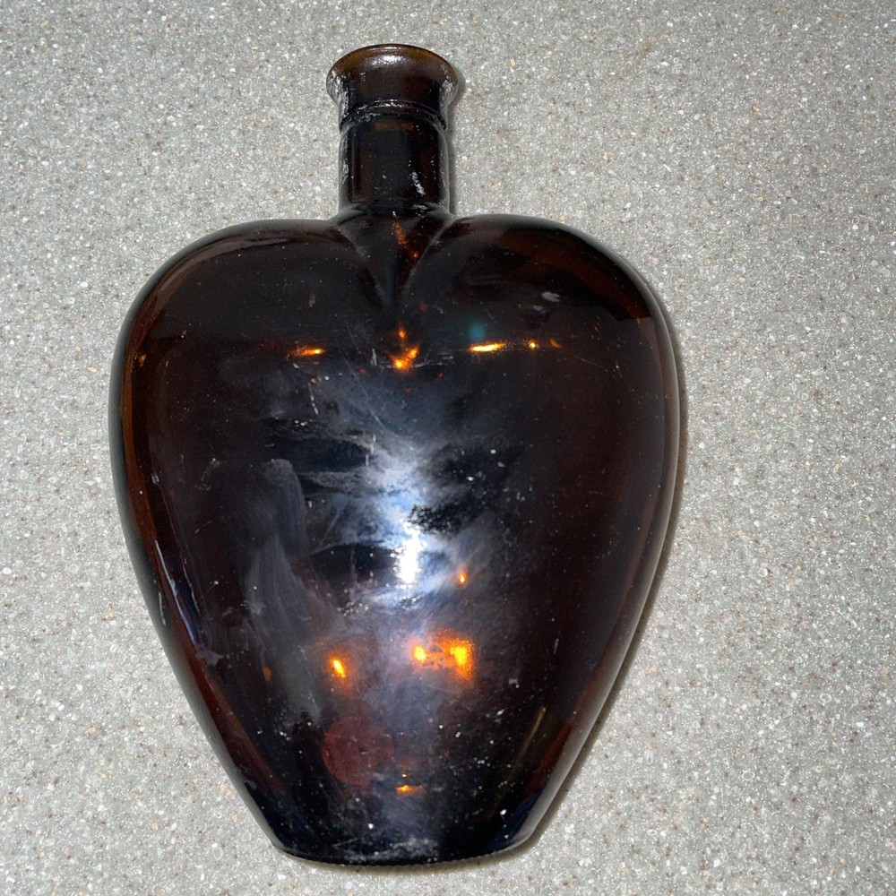 Vintage Paul Masson Cream Sherry Heart Shaped Bottle Brown