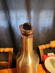 Ozark Trail stainless steel wine bottle Screw cap, never used Silver & Black
