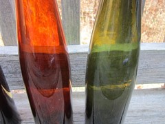 Antique Long Neck Wine Bottle Lot, Tall Hock- Gorgeous Set with a Story