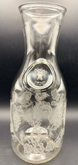 ‘89 Norman Kosarin Paul Masson Vineyards Etched Cherubs/Grapes Glass Wine Carafe