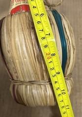 Vintage Italy 1955 Chianti Colline Senesi Wicker Wrap Green Glass Bottle Empty