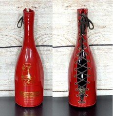 Piper Heidsieck Jean Paul Gaultier Lace Up Vinyl Corset Wine Sleeve Empty Bottle