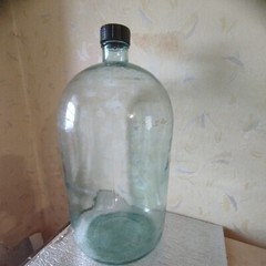 Vintage Demijohn Green Glass Wine Jar 20-22L