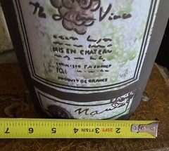 vintage chateau Bordeaux large terracotta bottle decoration