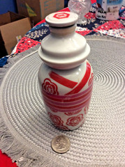 Classic – Kikkoman Plum Wine- Japanese ceramic bottle & top-6&Prime; tall-original tag