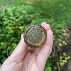 Old Molineaux THREE MONKS EMPTY miniature wine Calif. bottle. c.1940, 1/8pt