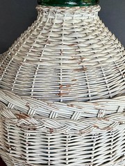 Vtg VIRESA CARBOY Bottle Wicker 5-Gal. Glass Demijohn 16½ » Jug 10½ lb Wine Beer