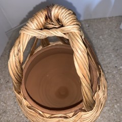 VINTAGE WICKER Demi John & WINE BOTTLE HOLDER ?LOT 3